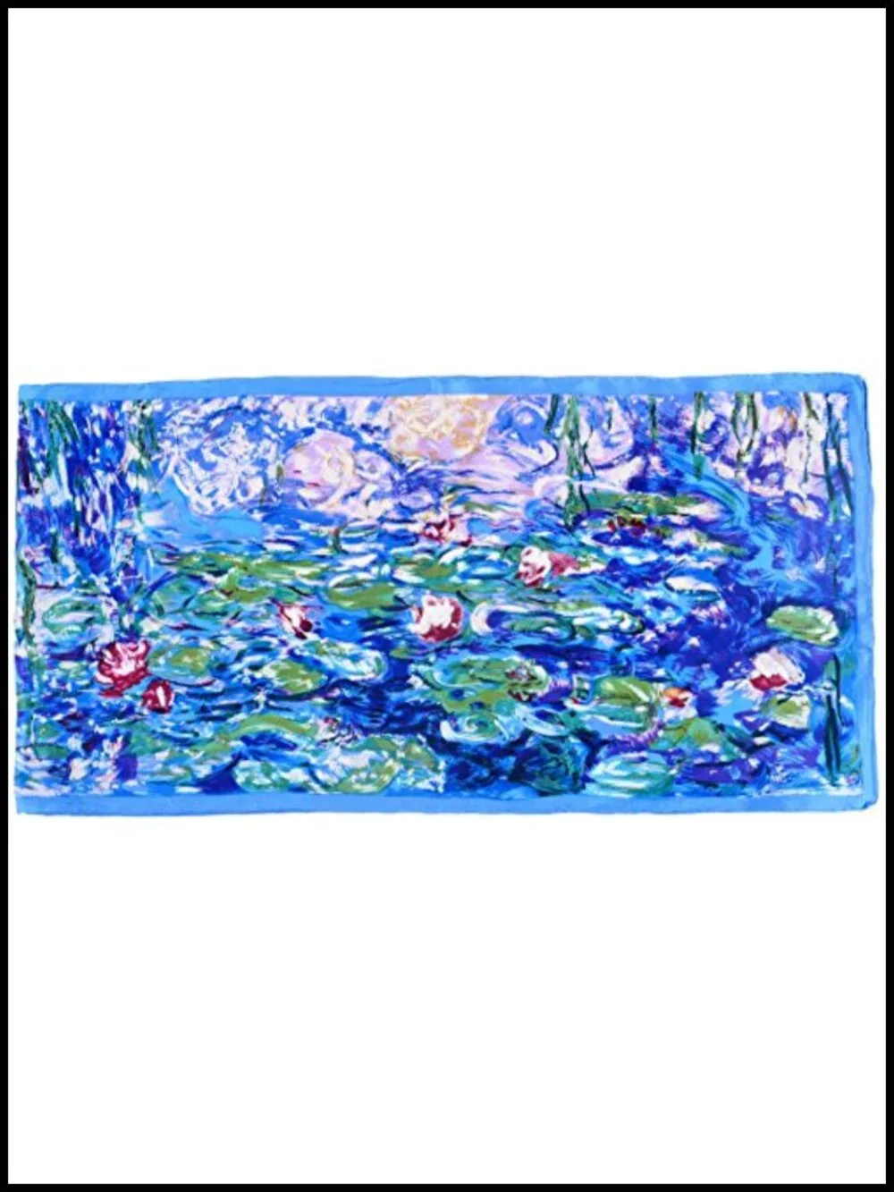 100% Silk Van Gogh Painted Fashion Scarf for Women